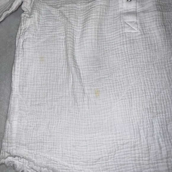 Women’s White Cotton Gauze Blouse Size M - Picture 5 of 6